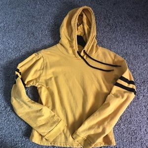 Gold Cropped Hoodie